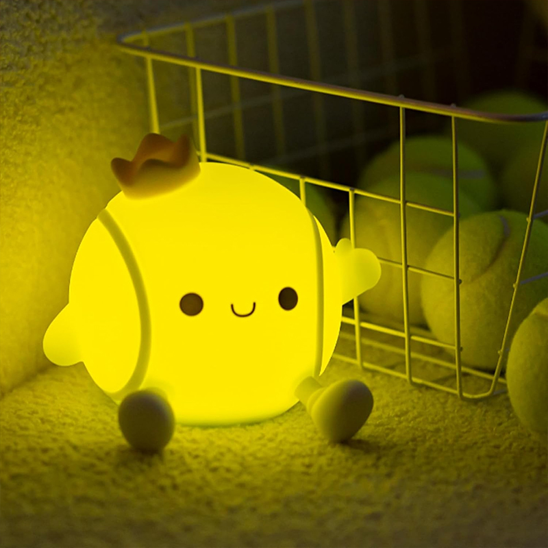 Table Tennis Flash - Schattig tennisnachtlampje Siliconen slaaplamp voor kinderkamer