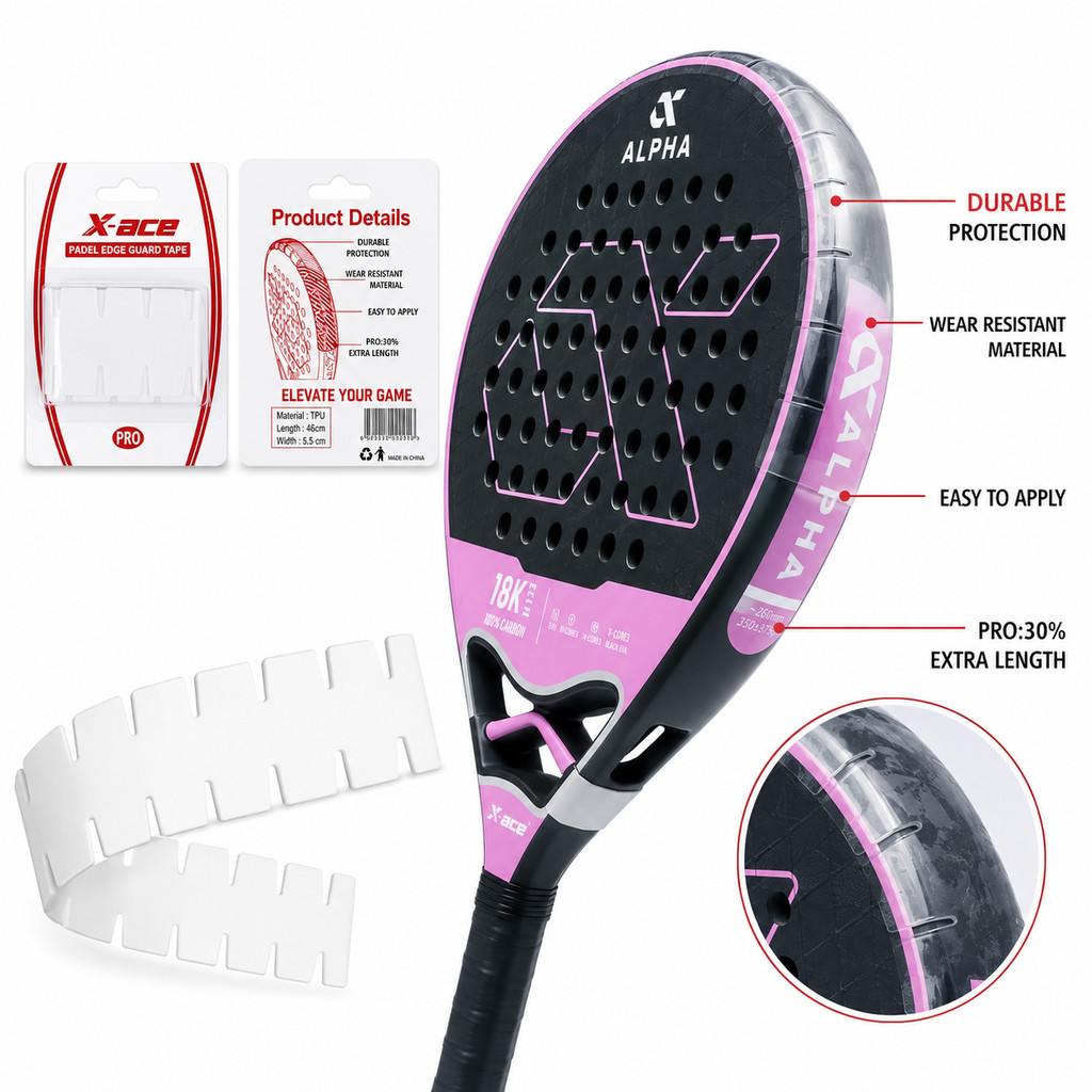 Side Tape Racket - X-ACE Padel Racket Edge Guard Tape,
