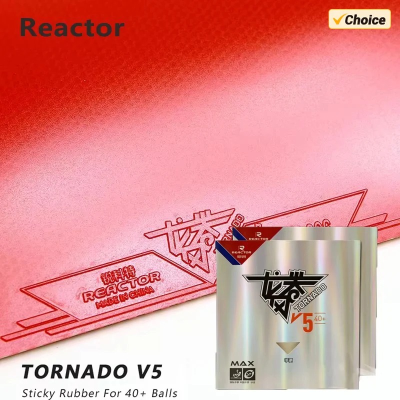 Table Tennis Game - REACTOR Tornado V5 Tafeltennisrubber Sticky Loop