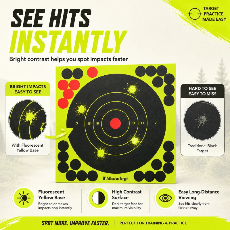 Practice Target Board - Zelfklevende Splatter Doelbladen met Transparante Rode