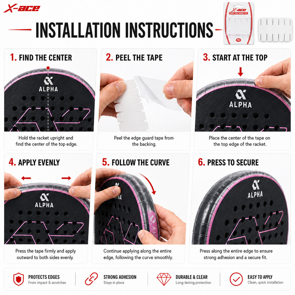 X-ACE Padel Racket Edge Guard  - Side Tape Racket recensie en prijs