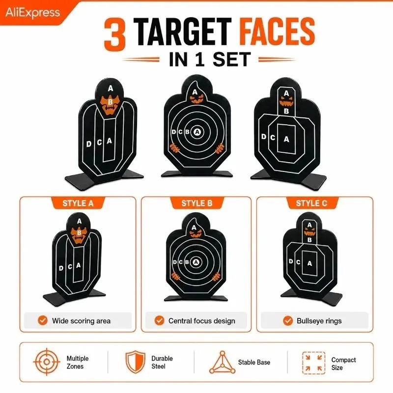 Stevige, zelfstaande metalen o - Practice Target Board recensie en prijs